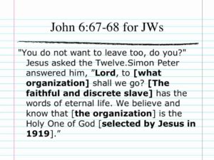 John 6:67-68 for JWs